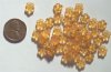 50 3x8mm Topaz Cupped Flowers